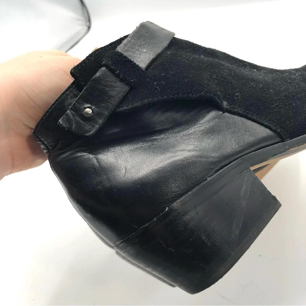 MADEWELL Charley Collar Stud Boot Ankle Boot Bootie Black Suede Leather 7.5 MWL